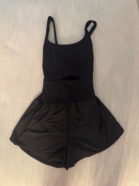Free People Black Sleeveless Cutout Romper